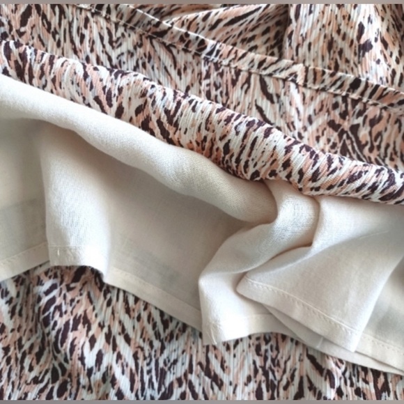 Kori Women's Surplice Tan Satiny Dress Large NWT - Picture 3 of 9